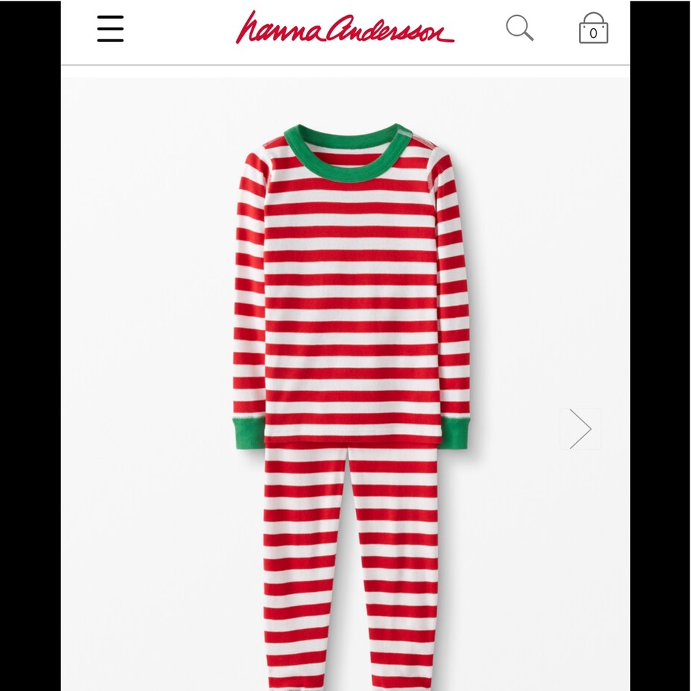 Hanna Andersson Holiday Red Stripe Pajamas—6/7